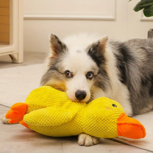OEM Dog Duck Design Plush Squeaky Toy
