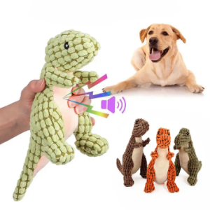 OEM Dog Dinosaur Design Plush Squeaky Toy
