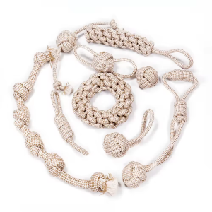 9 Packs Sustainable Natural Cotton Hemp Dog Toy