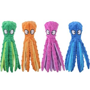 Octopus Shape Dog Plush Squeaky Toy