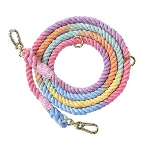 Rainbow Woven Multi-functional Pet Leash