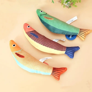 Cat Mint plush fish toy