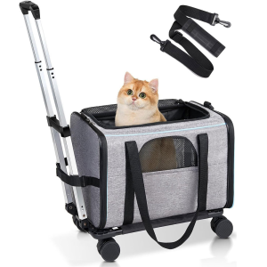 Trolley Foldable Outdoor Pet Carrier Bag